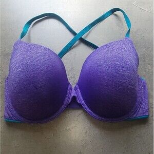 Victorias Secret Uplift Semi Demi Underwire Purple Bra 32DD